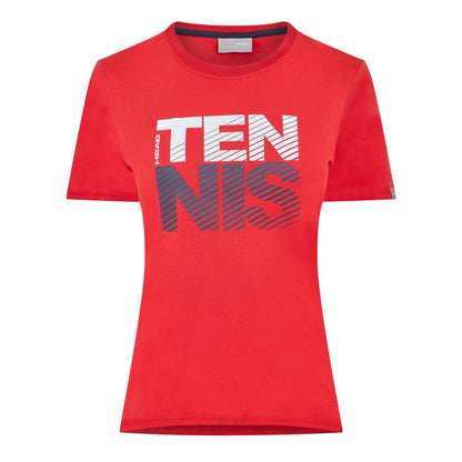 Red - Front - Head Womens-Ladies Club Lisa Crew Neck T-Shirt
