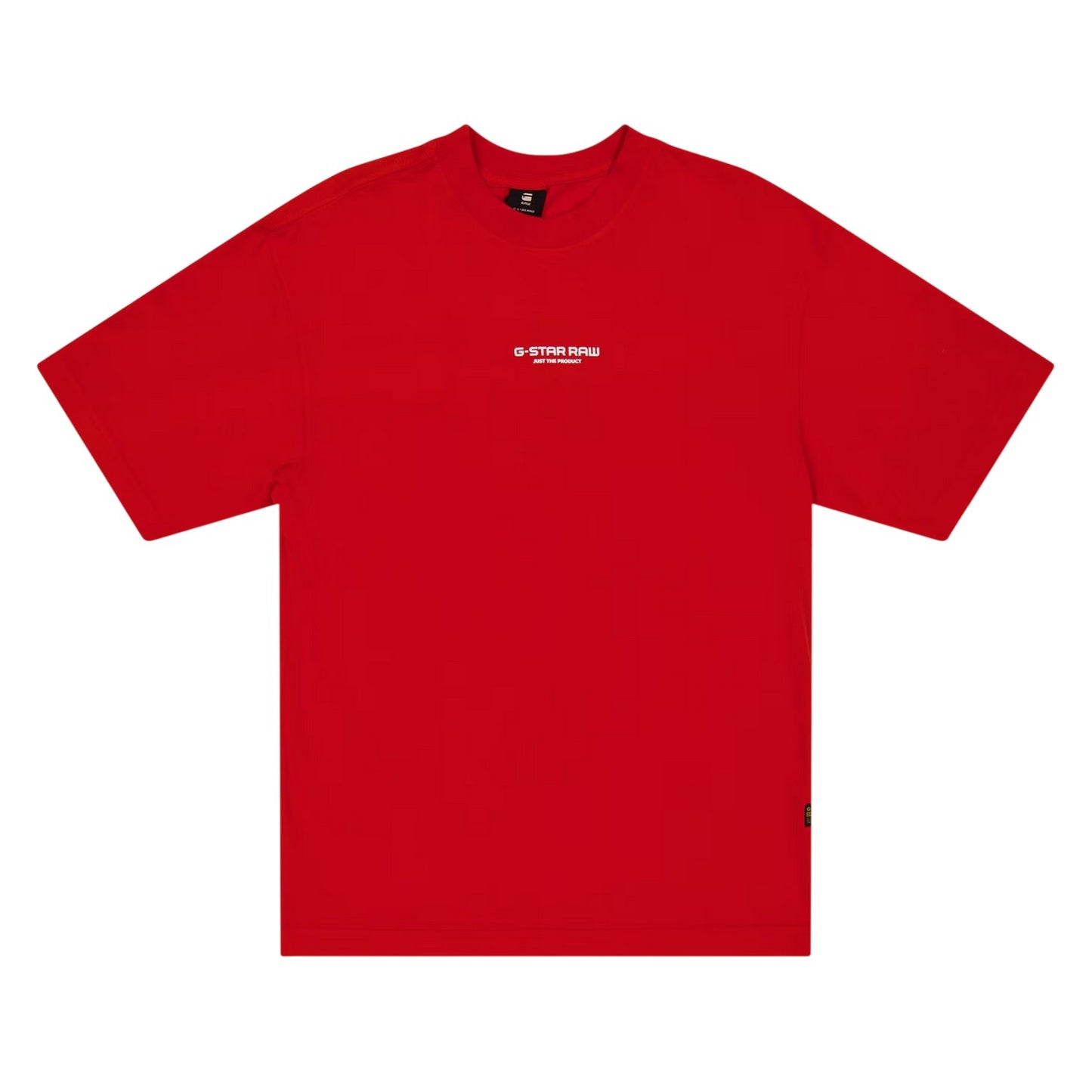 Red - Front - G-Star Childrens-Kids Lettering Crew Neck Oversized T-Shirt