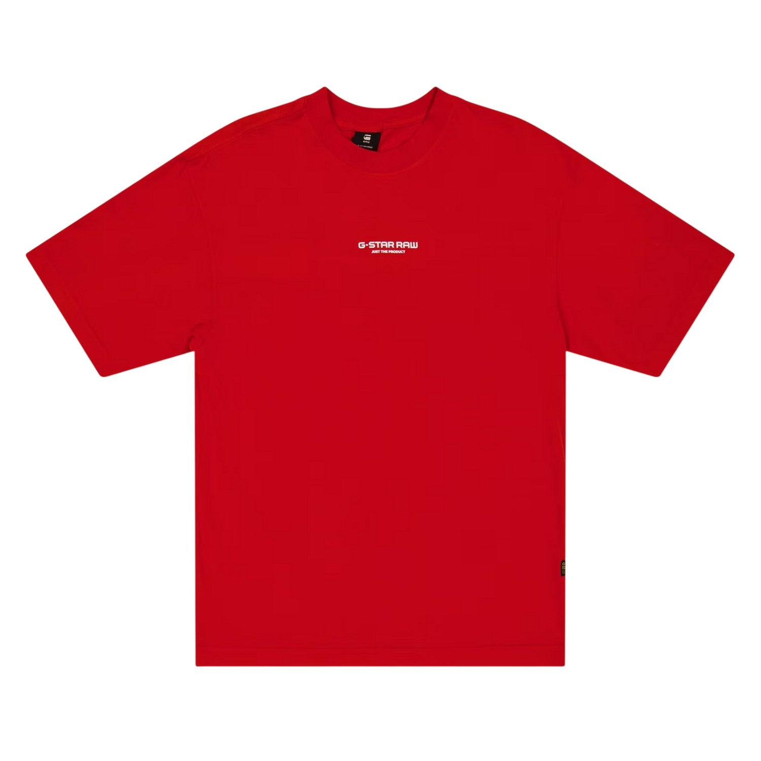 Red - Front - G-Star Childrens-Kids Lettering Crew Neck Oversized T-Shirt