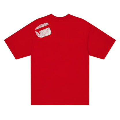 Red - Back - G-Star Childrens-Kids Lettering Crew Neck Oversized T-Shirt