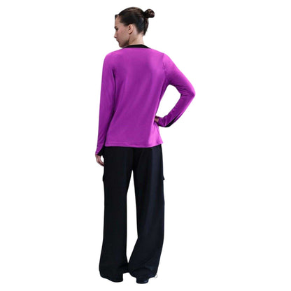 Purple-Black - Back - Nike Womens-Ladies Strike England Dri-FIT Top