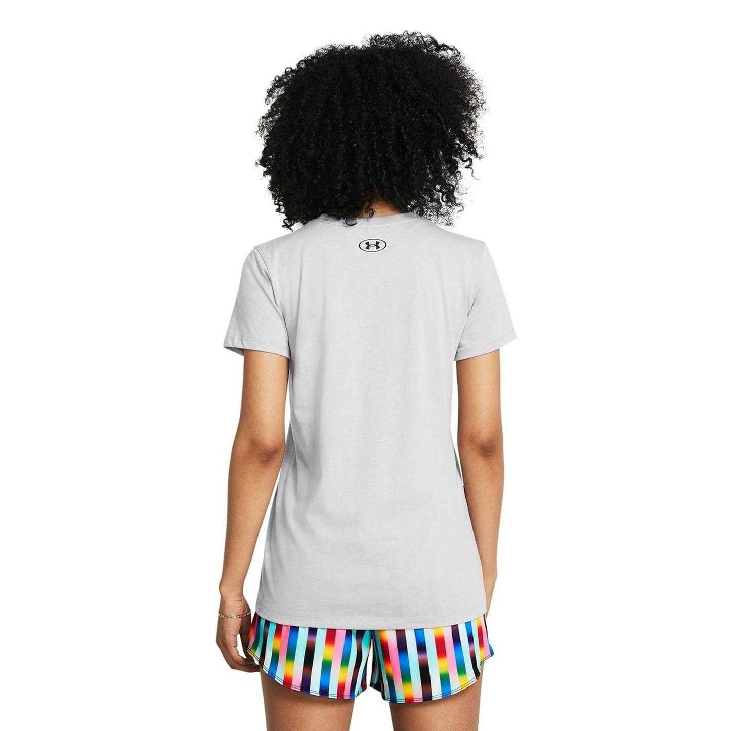 Grey - Pack Shot - Under Armour Womens-Ladies Pride Embroidered Crew Neck T-Shirt
