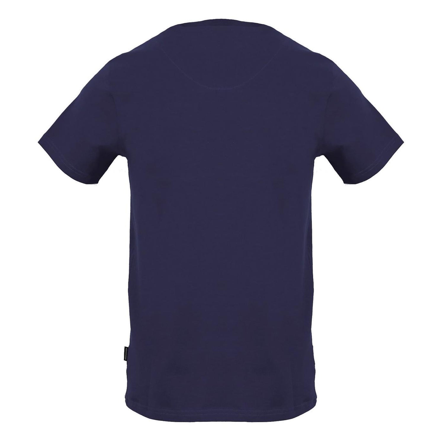 Navy - Back - Aquascutum Mens Logo Crew Neck T-Shirt