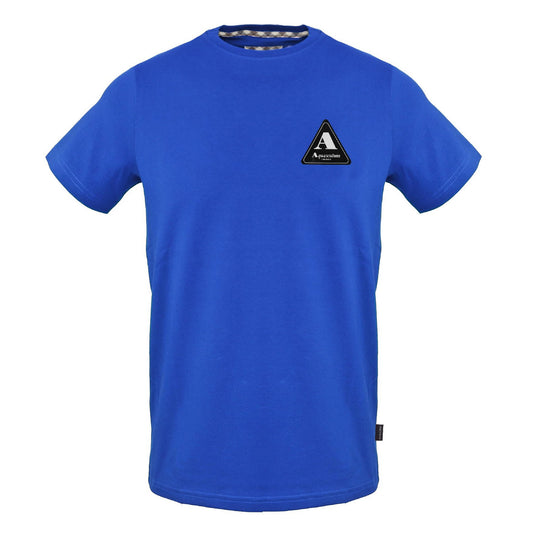 Sky - Front - Aquascutum Mens Patch Logo Regular T-Shirt