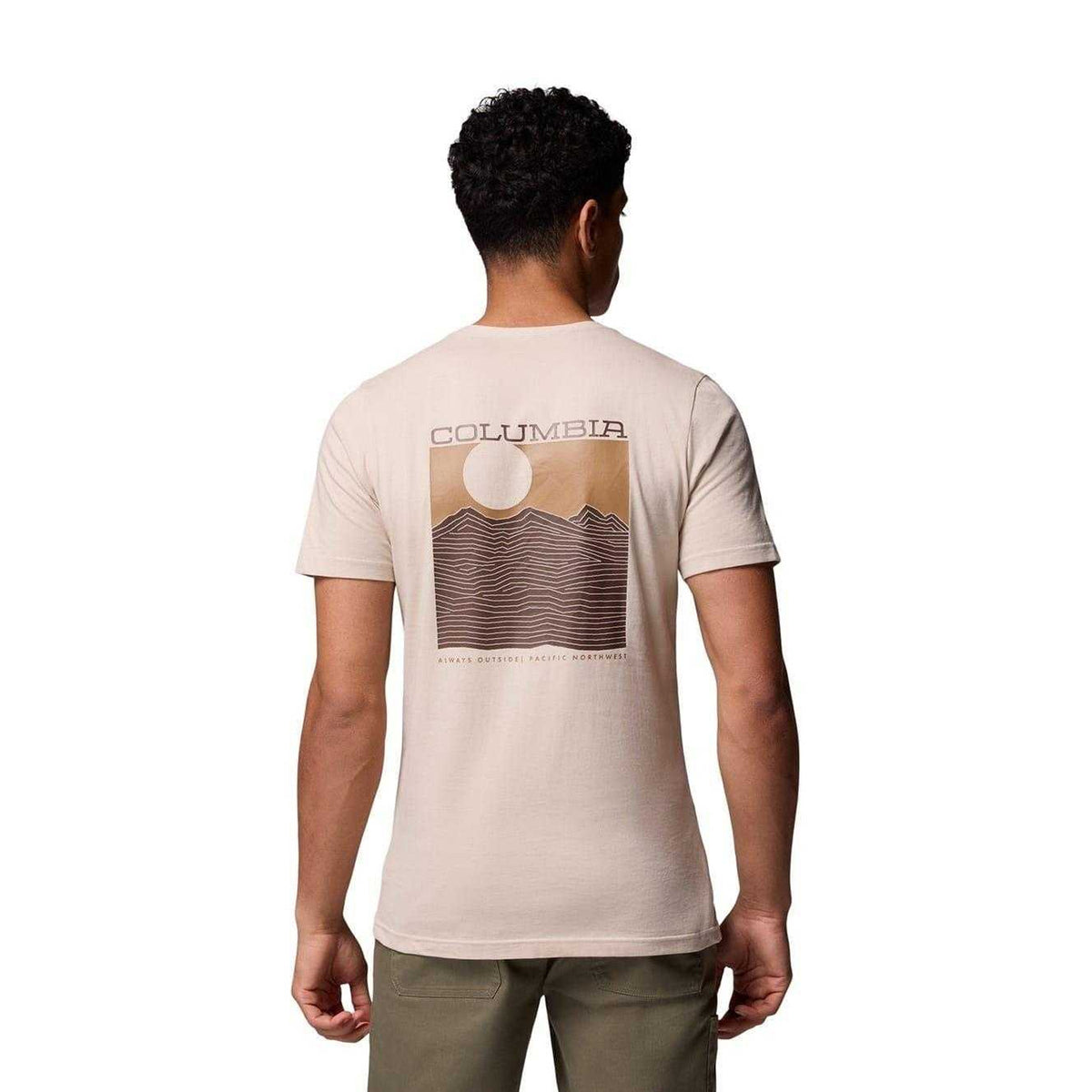 Dark Stone - Back - Columbia Mens Rapid Ridge II Organic Cotton T-Shirt