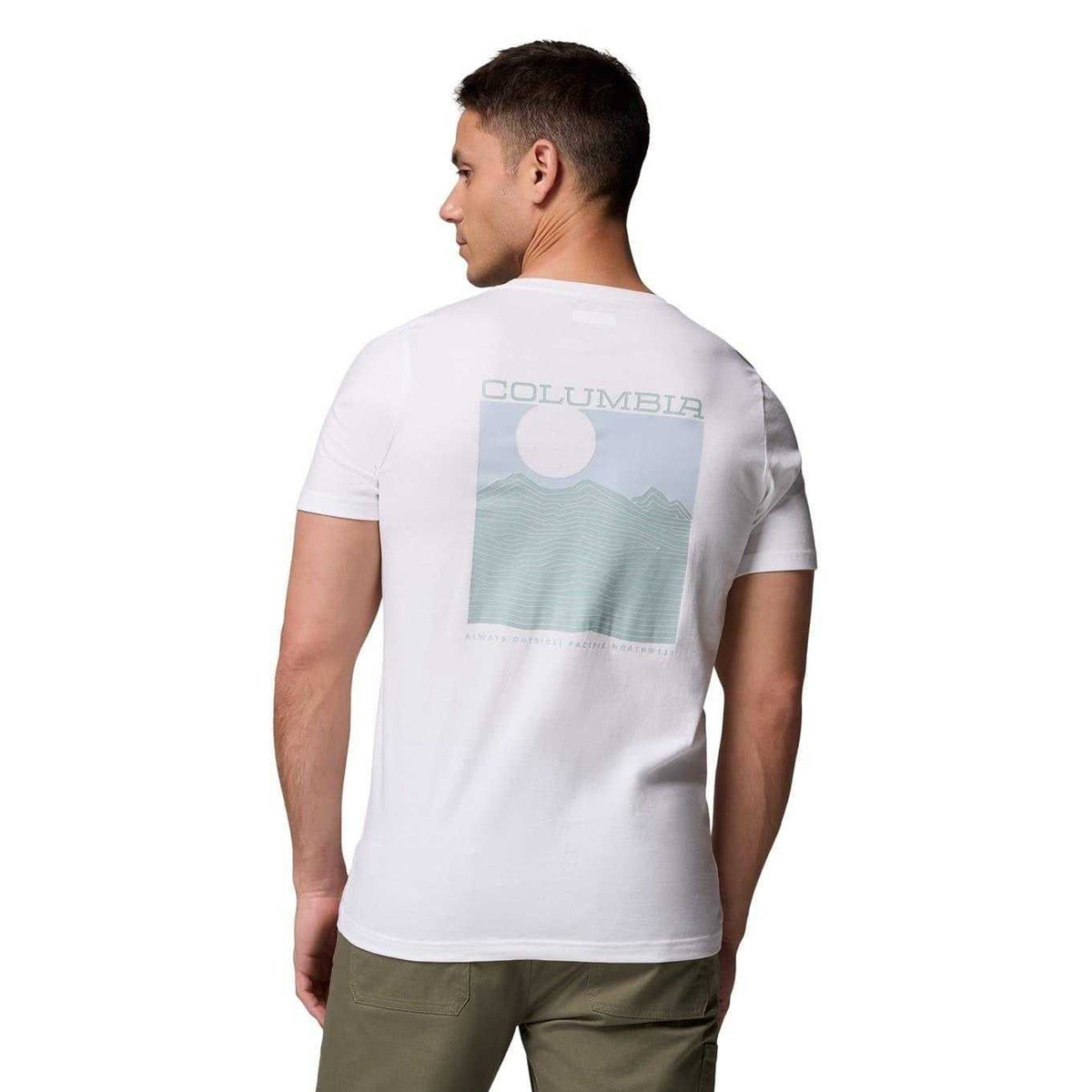 White - Back - Columbia Mens Rapid Ridge II Organic Cotton T-Shirt