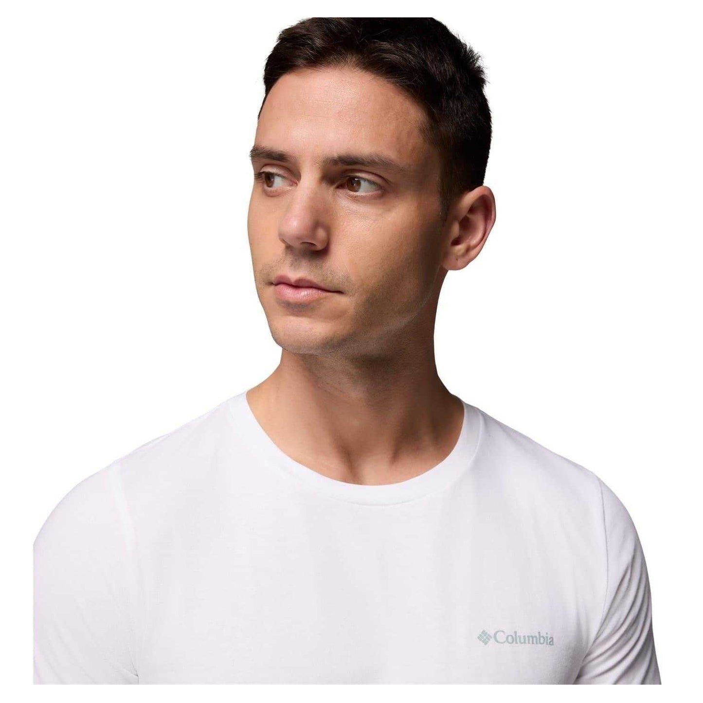 White - Side - Columbia Mens Rapid Ridge II Organic Cotton T-Shirt