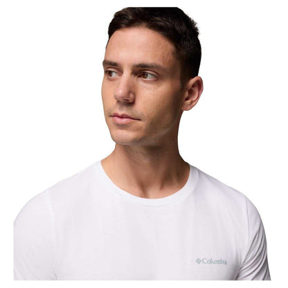 White - Side - Columbia Mens Rapid Ridge II Organic Cotton T-Shirt