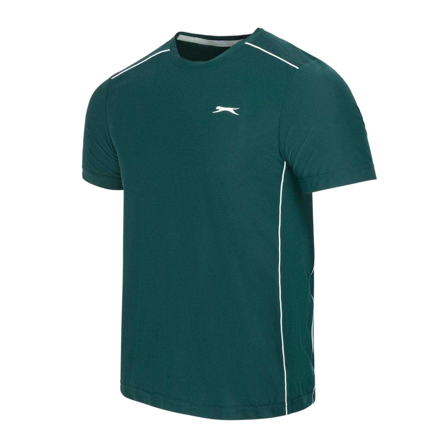 Forest Green - Side - Slazenger Mens Tech Performance Tennis T-Shirt
