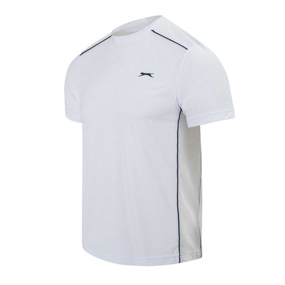 White - Side - Slazenger Mens Tech Performance Tennis T-Shirt