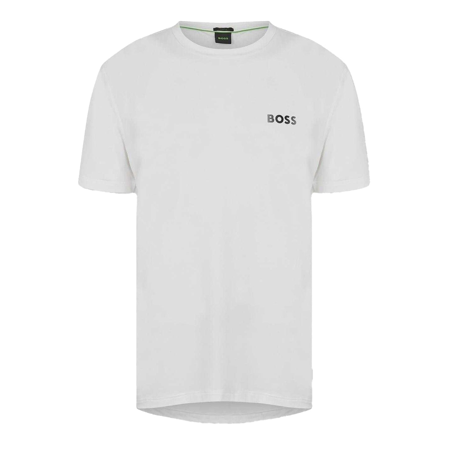 White - Front - Boss Mens Competition Logo Crew Neck T-Shirt