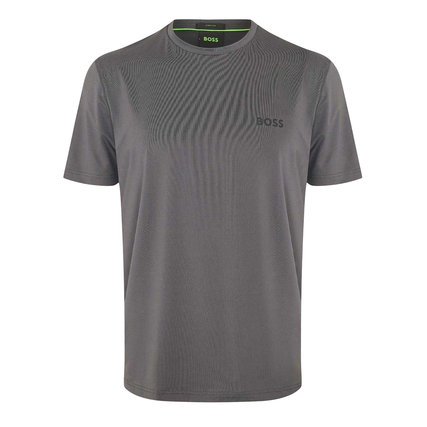 Grey - Front - Boss Mens Competition Logo Crew Neck T-Shirt