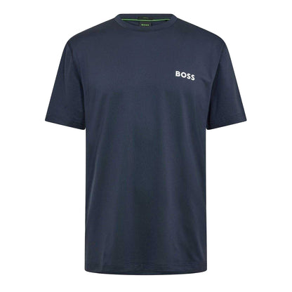Navy - Front - Boss Mens Competition Logo Crew Neck T-Shirt