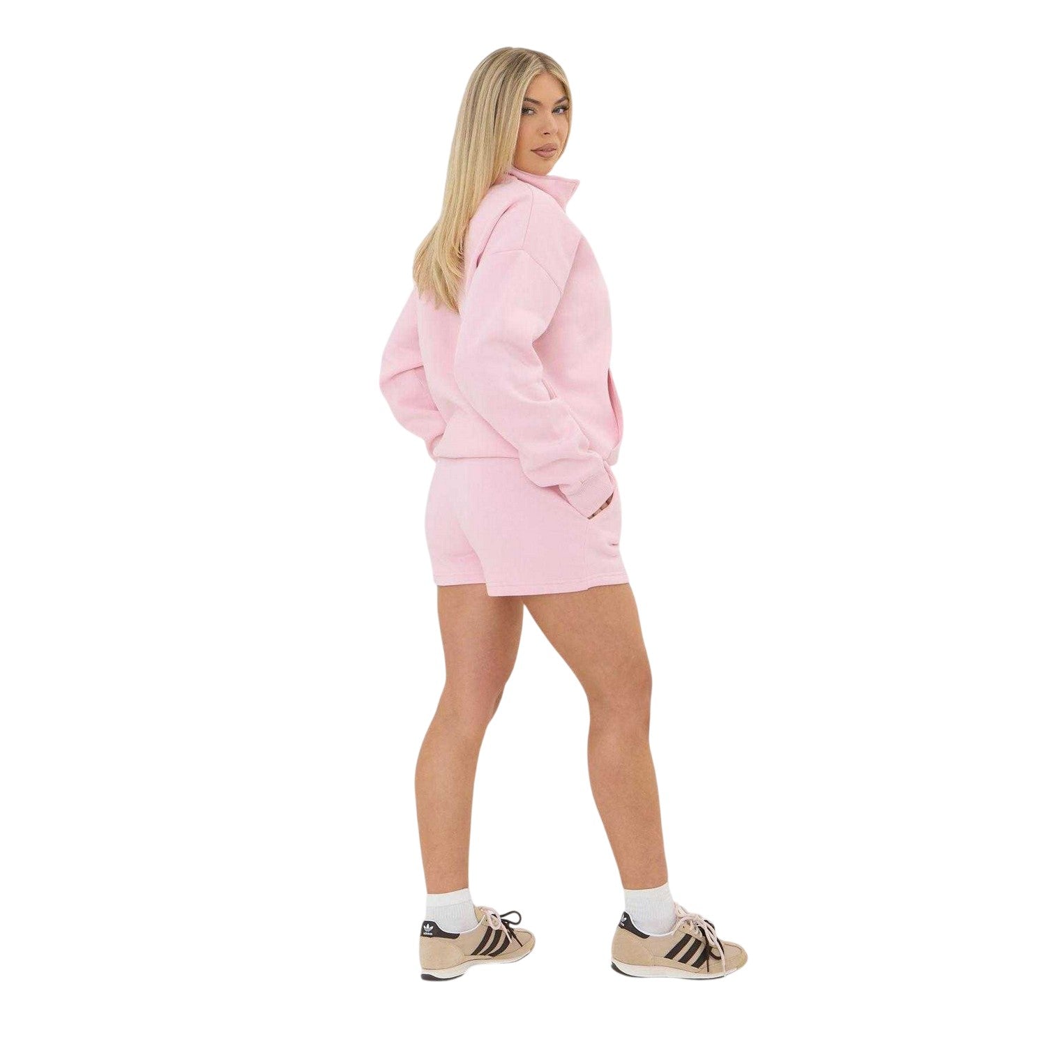 Pink - Back - I Saw It First Womens-Ladies Fleece Relaxed Fit Sweatshirt