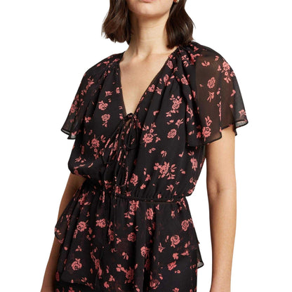 Black - Side - Ted Baker Womens-Ladies Woven Peplum Top