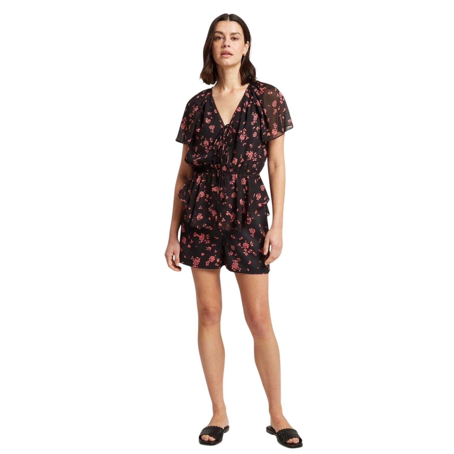 Black - Lifestyle - Ted Baker Womens-Ladies Woven Peplum Top