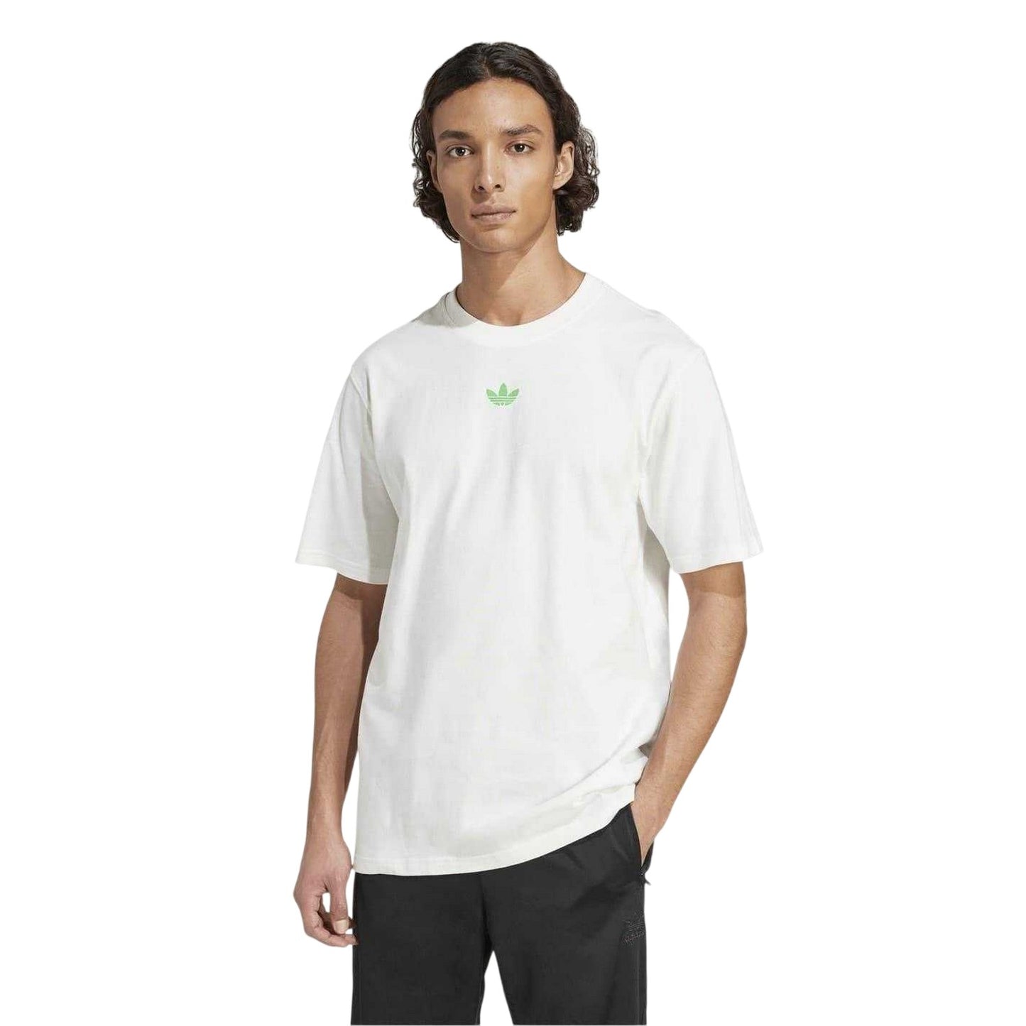 Off White - Side - Adidas Mens Originals Minecraft Crew Neck T-Shirt