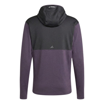 Aurora Black - Back - Adidas Mens Terrex Xperior Fleece Fleece Jacket