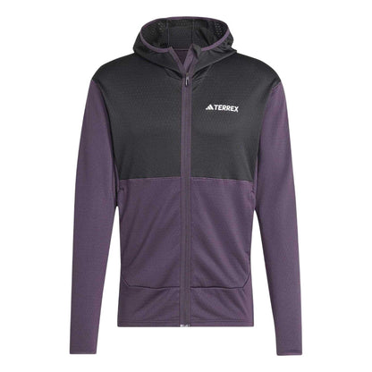 Aurora Black - Front - Adidas Mens Terrex Xperior Fleece Fleece Jacket