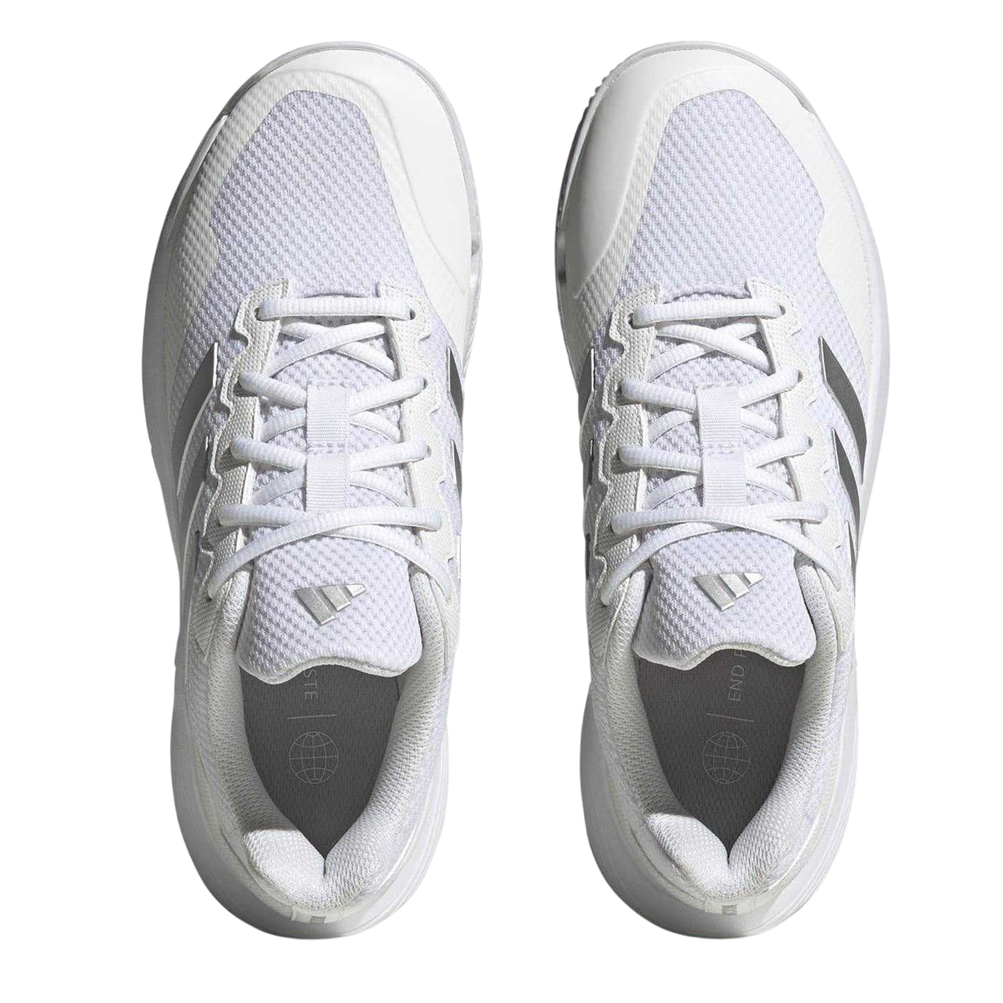 White - Lifestyle - Adidas Womens-Ladies GameCourt 2.0 3 Stripes Tennis Shoes