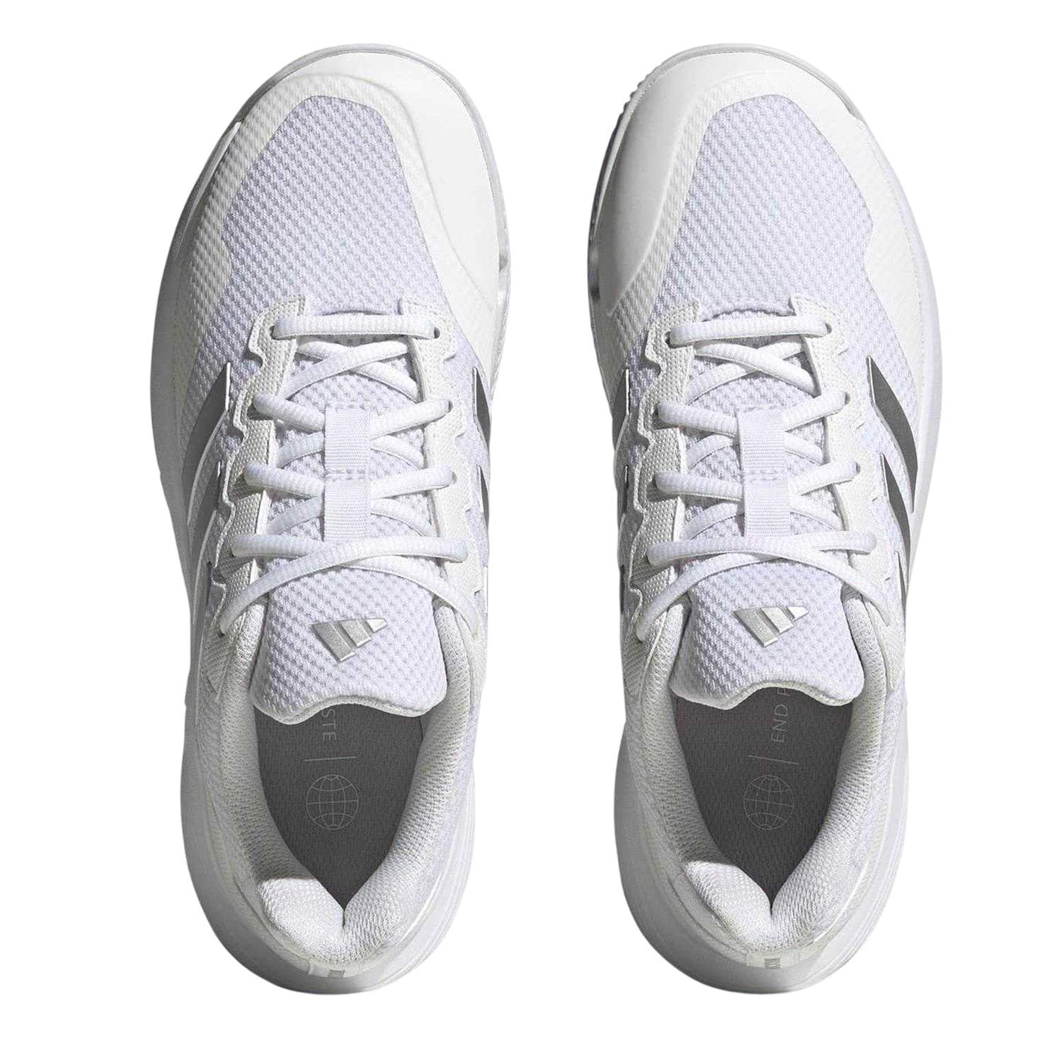 White - Lifestyle - Adidas Womens-Ladies GameCourt 2.0 3 Stripes Tennis Shoes