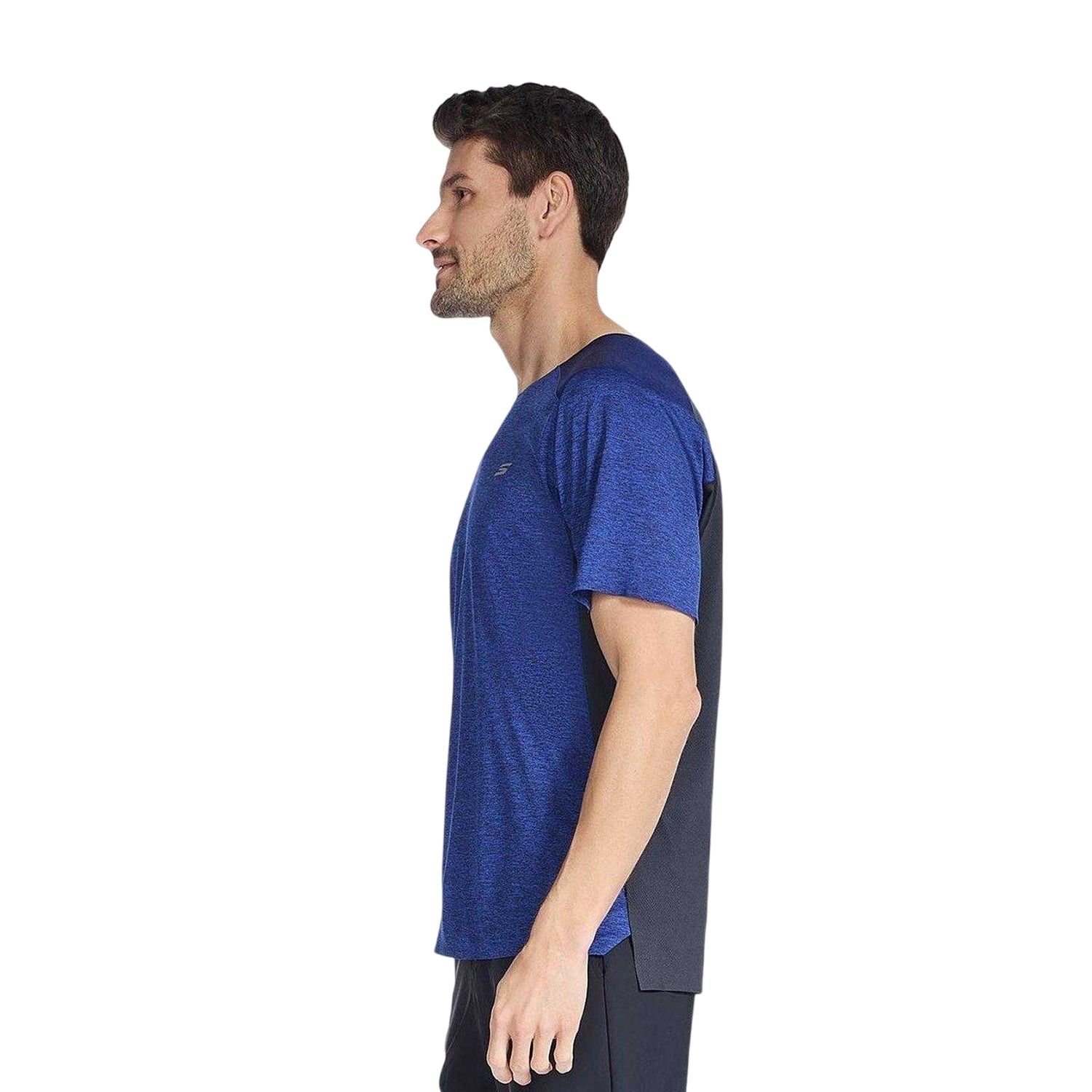 Blue - Side - Skechers Mens Godri Circuit Performance T-Shirt