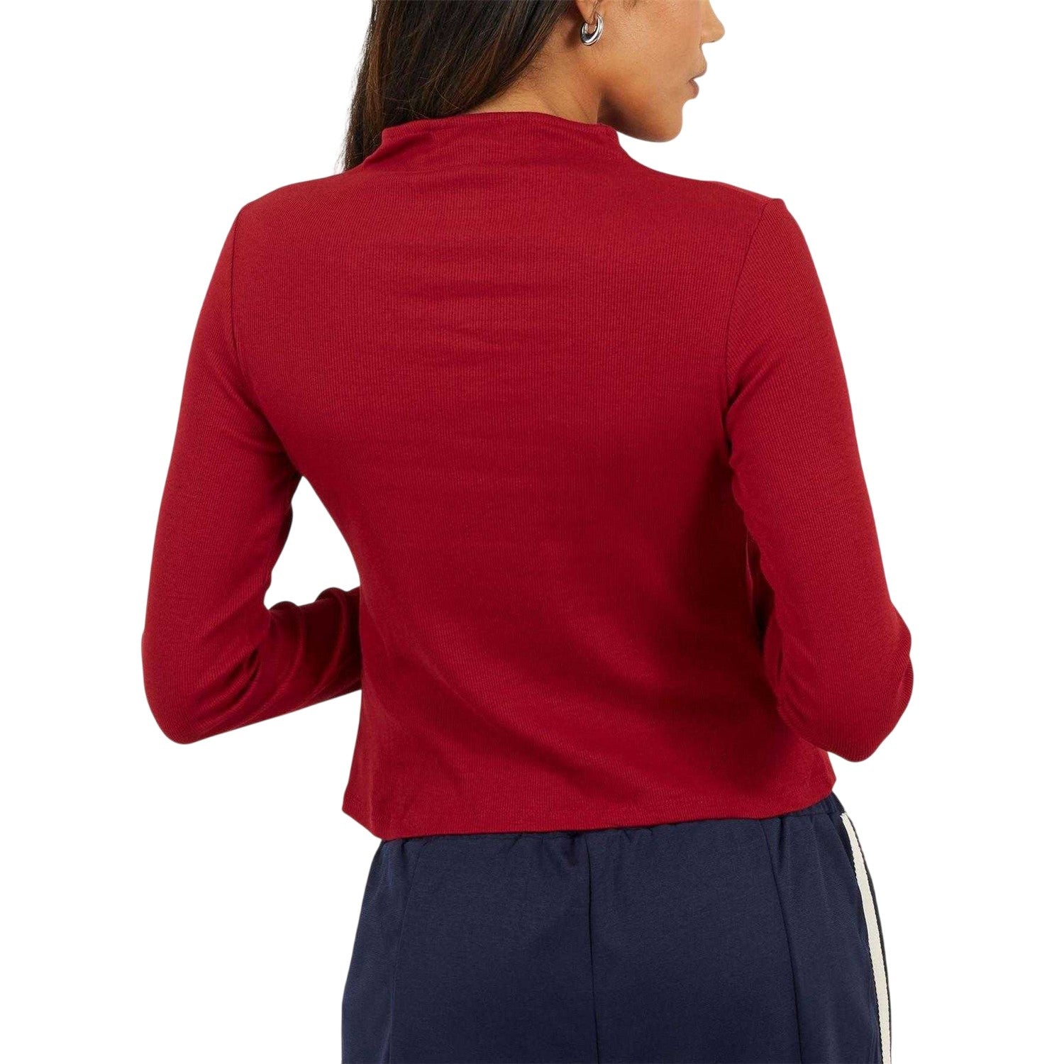 Rouge - Back - Brave Soul Womens-Ladies Button Through Long-Sleeved Top