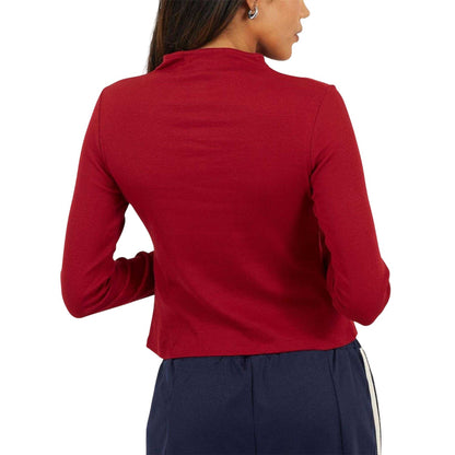 Rouge - Back - Brave Soul Womens-Ladies Button Through Long-Sleeved Top