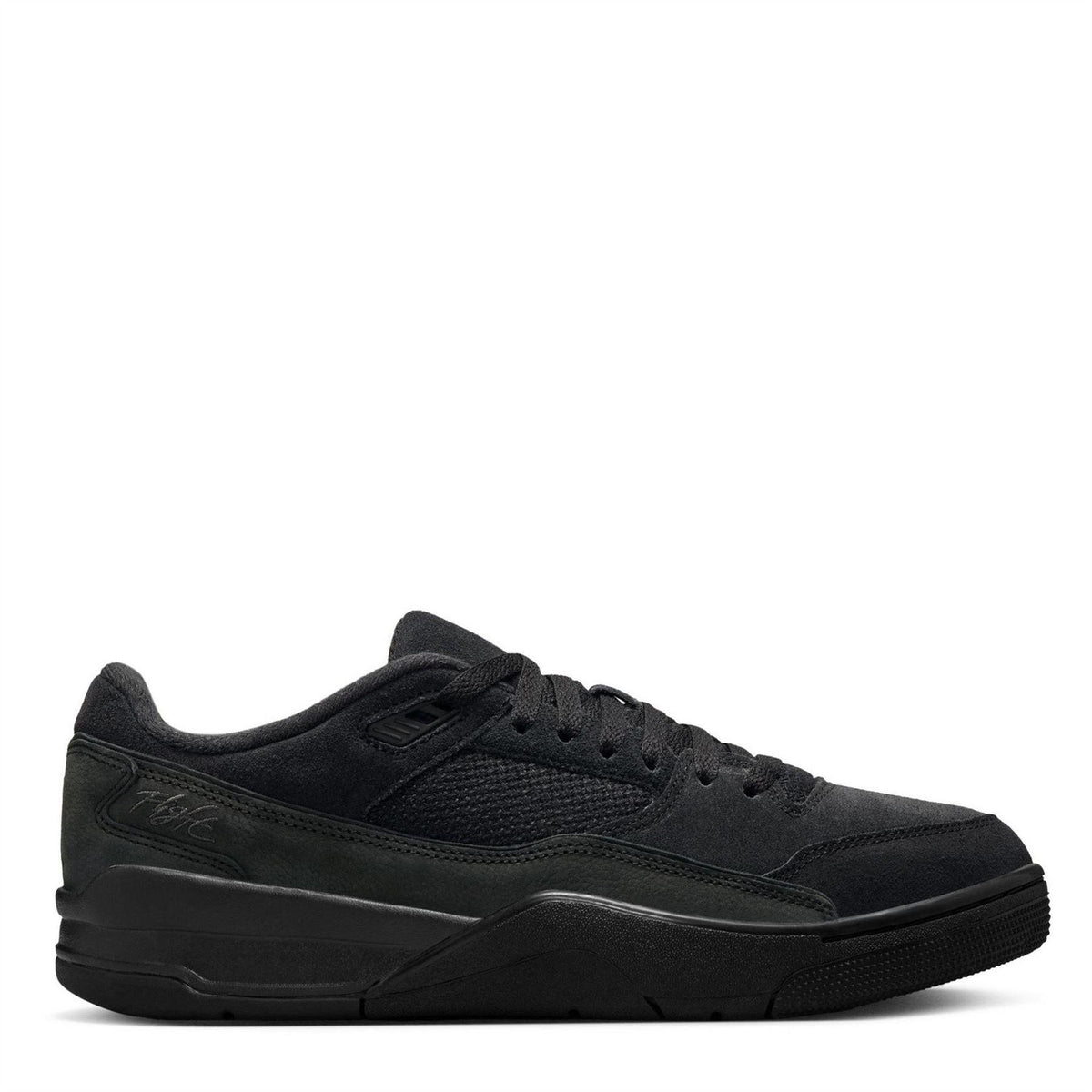 Black-Grey - Front - Nike Mens Air Jordan Mesh Basketball Shoes