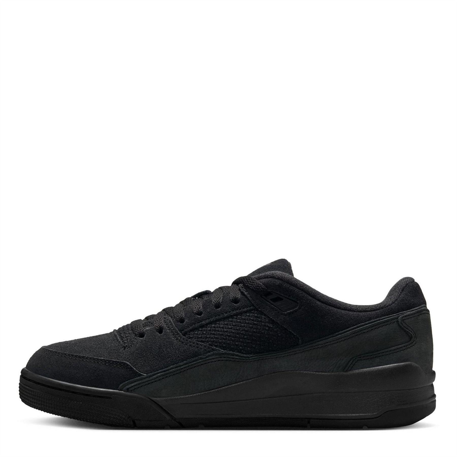 Black-Grey - Back - Nike Mens Air Jordan Mesh Basketball Shoes