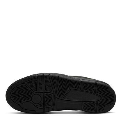 Black-Grey - Side - Nike Mens Air Jordan Mesh Basketball Shoes