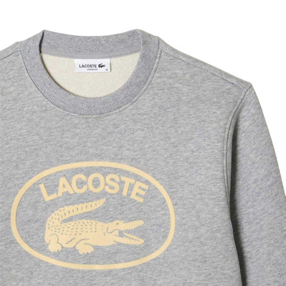 Grey - Side - Lacoste Womens-Ladies Organic Cotton Loose Fit Sweatshirt
