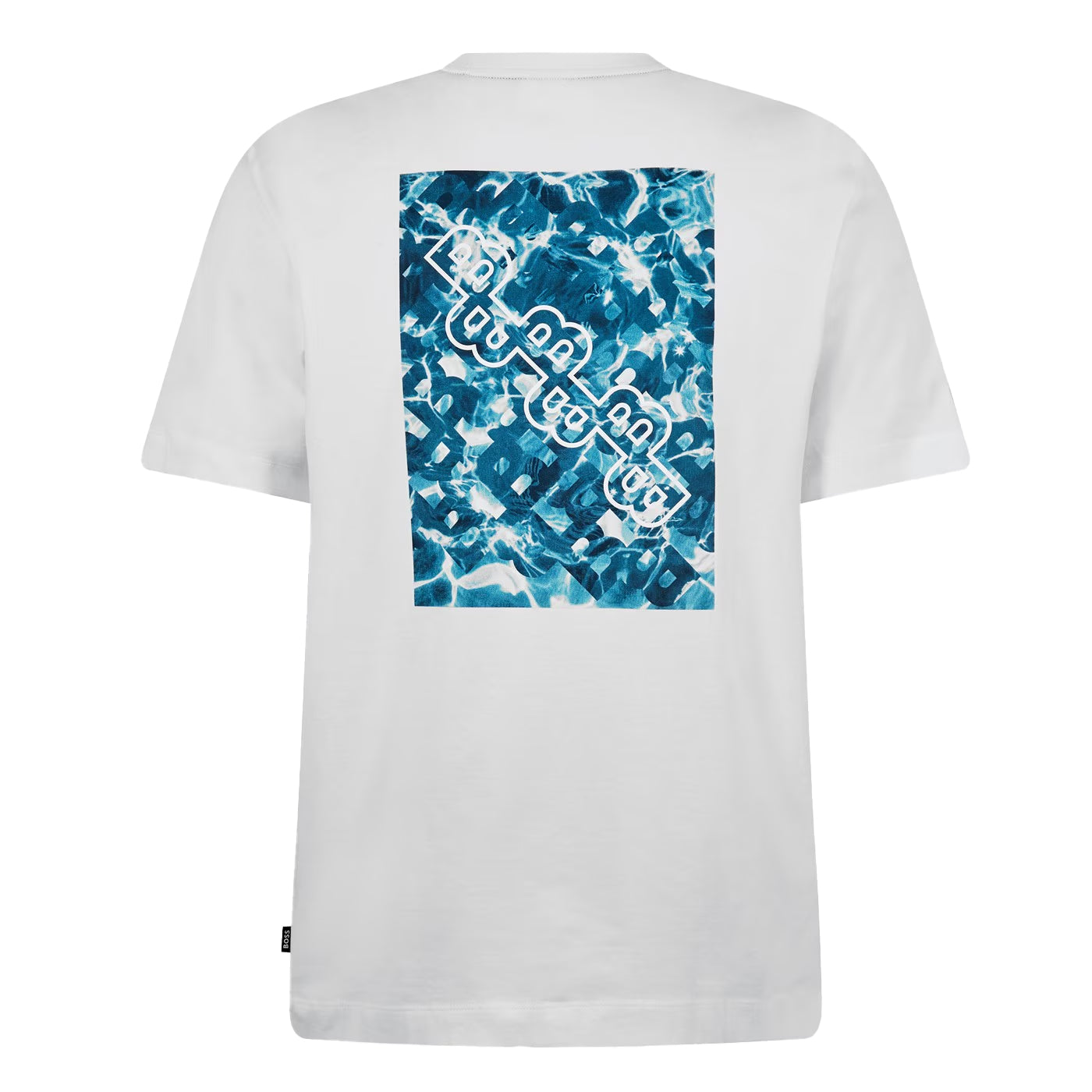 White - Back - Boss Mens Taut 81 Crew Neck T-Shirt