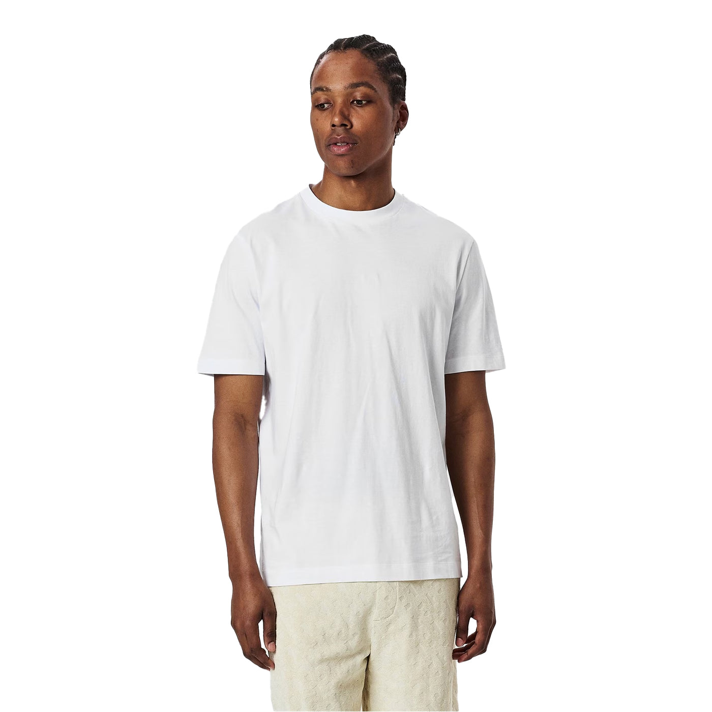 White - Side - Boss Mens Taut 81 Crew Neck T-Shirt