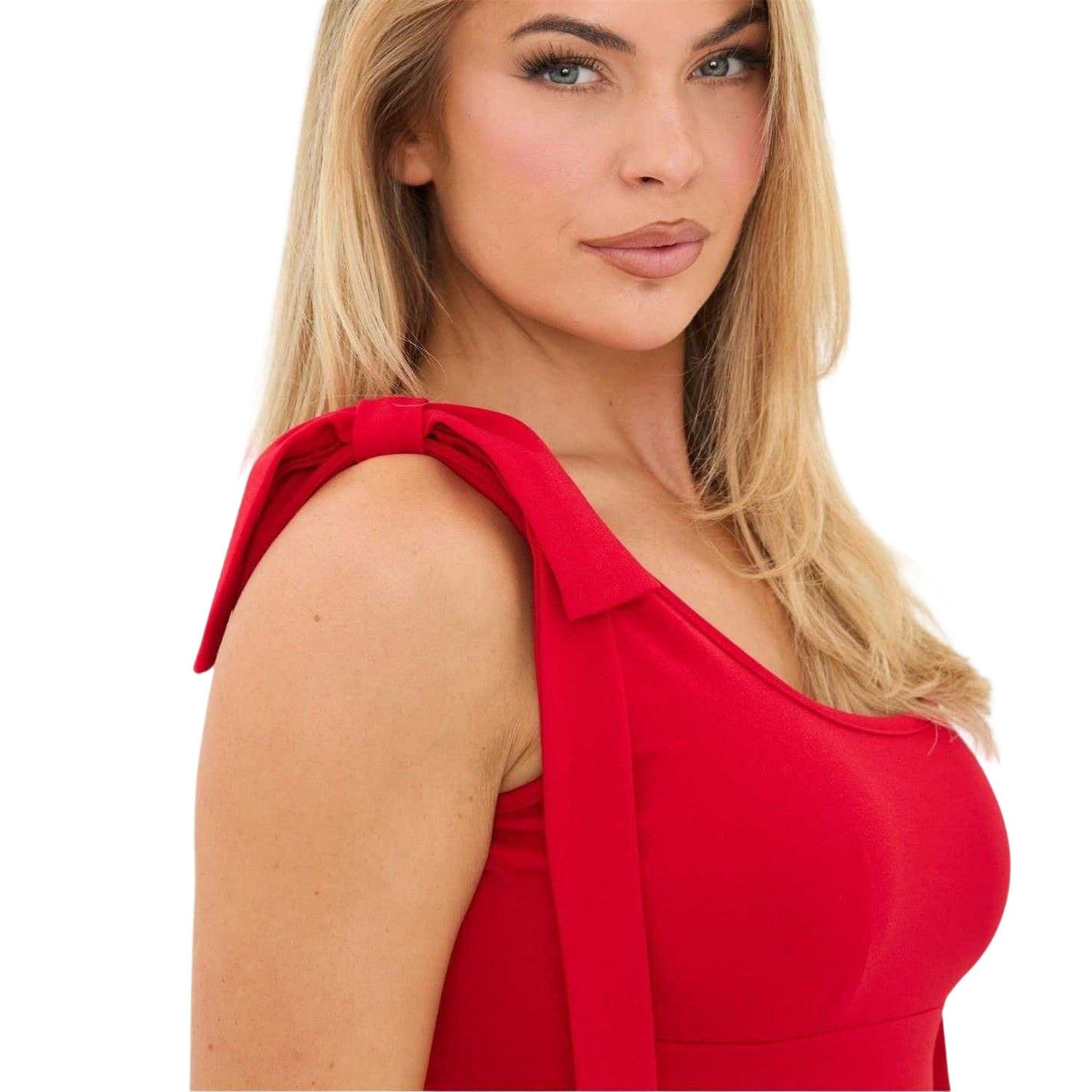 Red - Side - I Saw It First Womens-Ladies Bow Tank Top