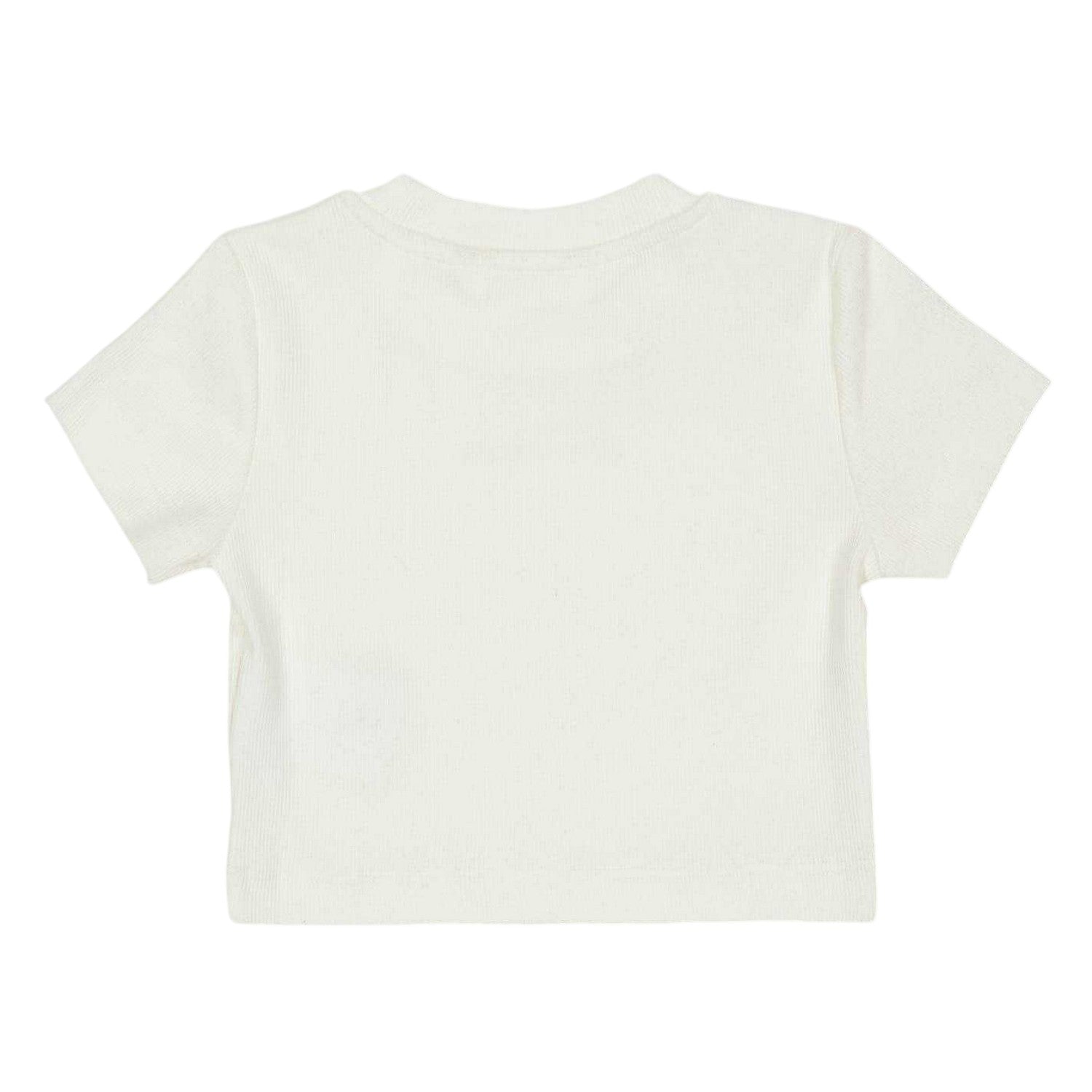 White - Back - Palm Angels Childrens-Kids Logo Cropped Regular T-Shirt