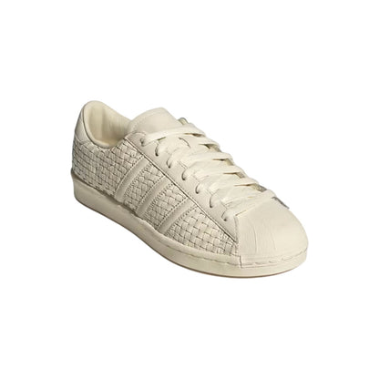 Cream - Close up - Adidas Mens Superstar V Woven Trainers