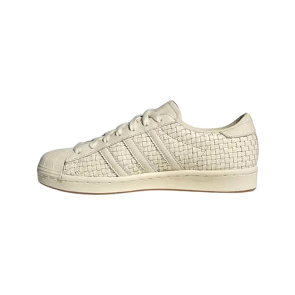 Cream - Side - Adidas Mens Superstar V Woven Trainers