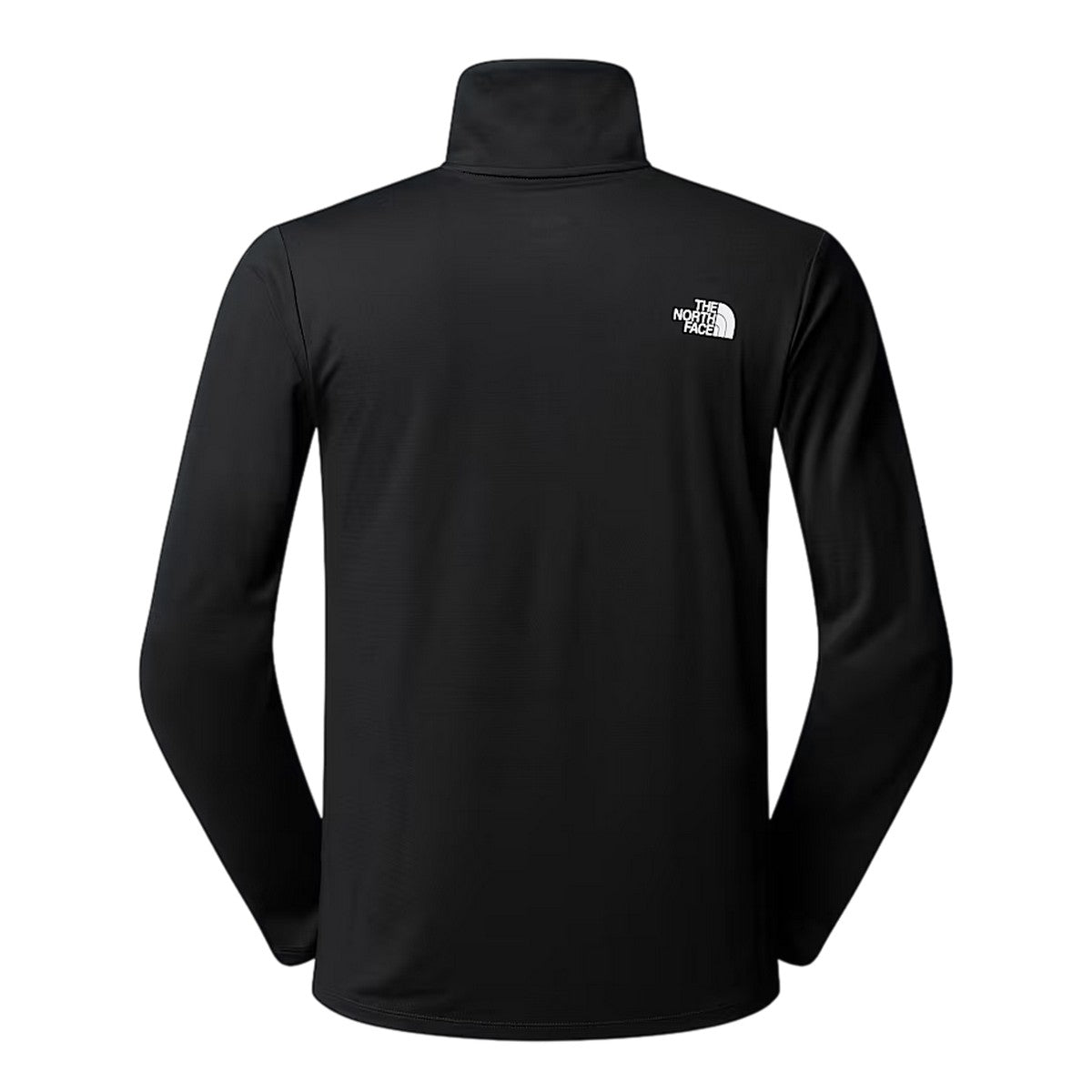 Black - Back - The North Face Mens Logo Quarter Zip Long-Sleeved T-Shirt