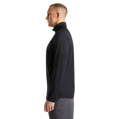 Black - Pack Shot - The North Face Mens Logo Quarter Zip Long-Sleeved T-Shirt