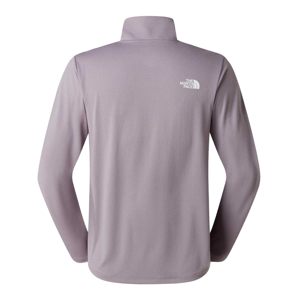 Grey - Back - The North Face Mens Logo Quarter Zip Long-Sleeved T-Shirt