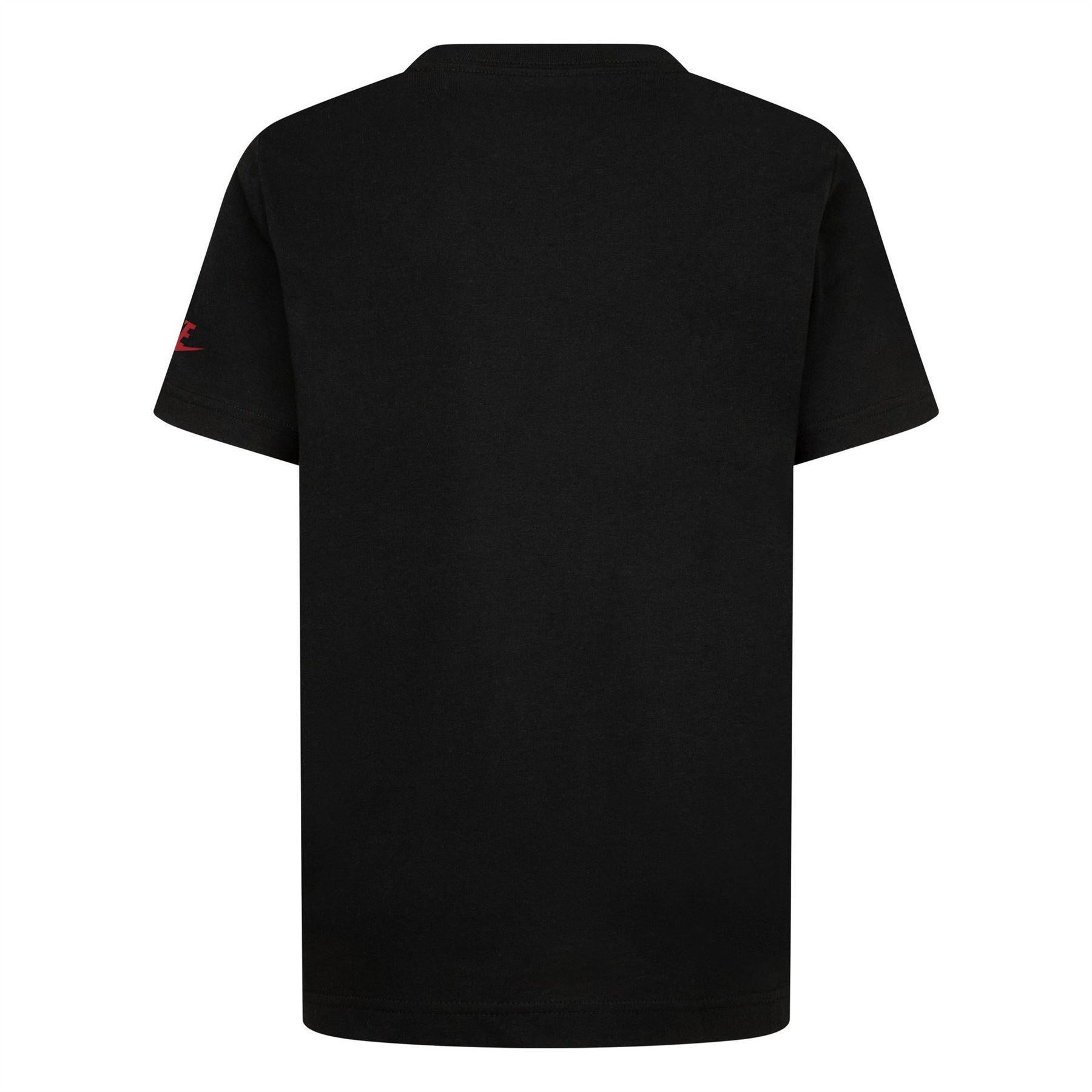 Black - Back - Nike Childrens-Kids Air Printed Logo Boxy T-Shirt