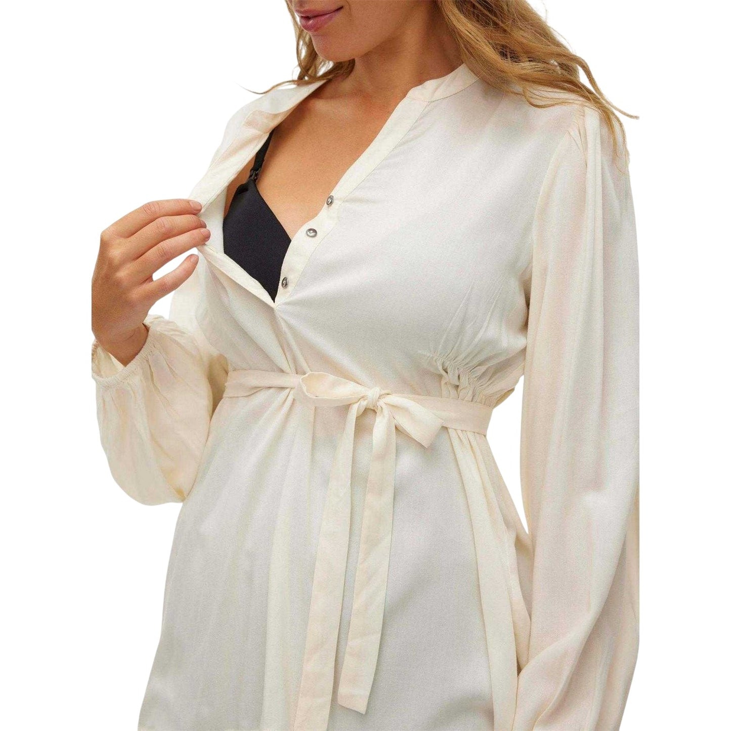 Birch - Side - Mamalicious Womens-Ladies Lia Maternity Long-Sleeved Blouse