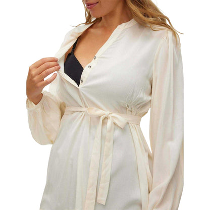 Birch - Side - Mamalicious Womens-Ladies Lia Maternity Long-Sleeved Blouse