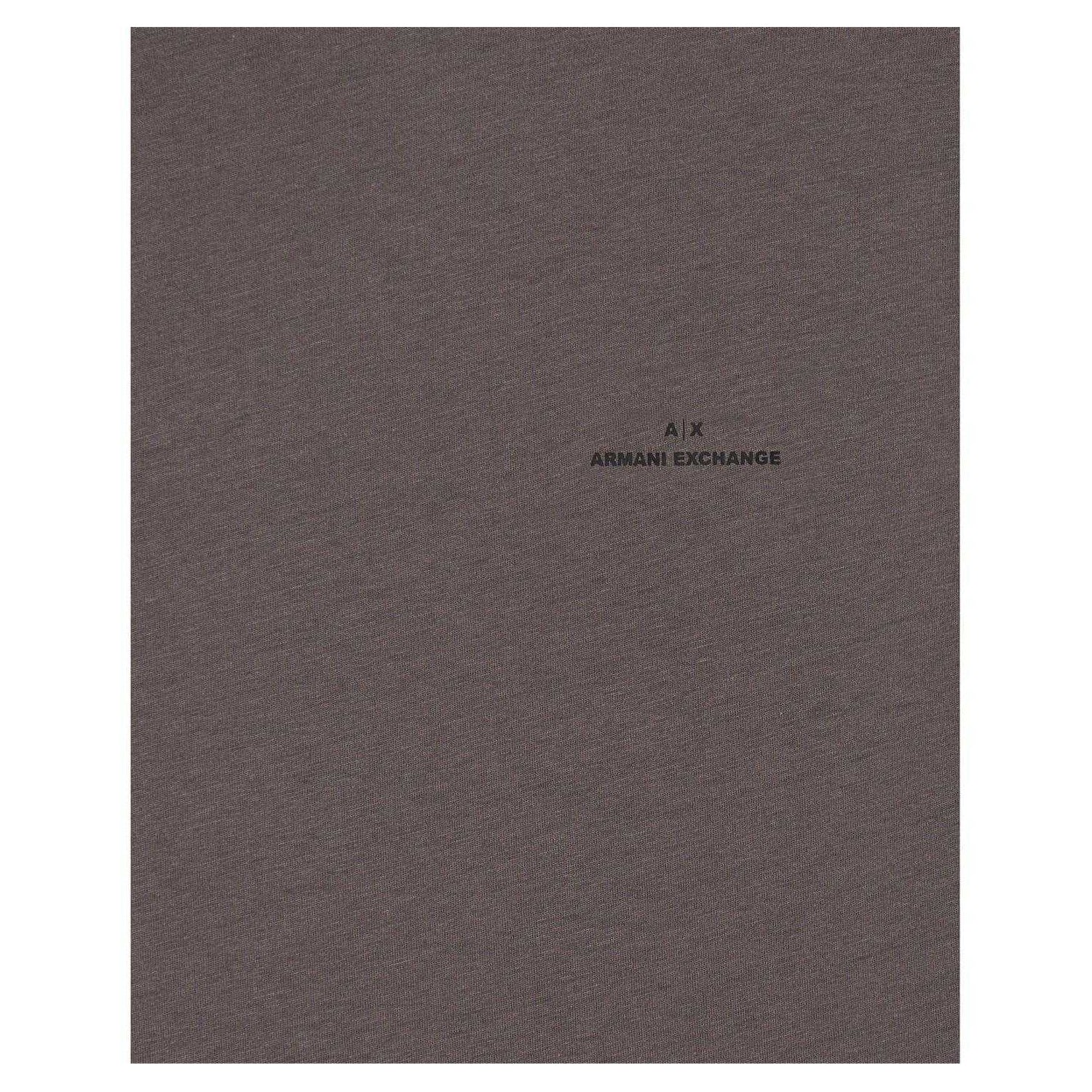 Gull Grey - Side - Armani Exchange Mens Logo Embossed Regular T-Shirt