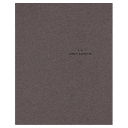 Gull Grey - Side - Armani Exchange Mens Logo Embossed Regular T-Shirt