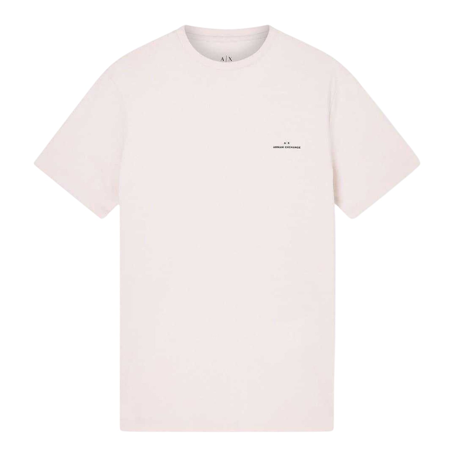 White - Front - Armani Exchange Mens Logo Embossed Regular T-Shirt