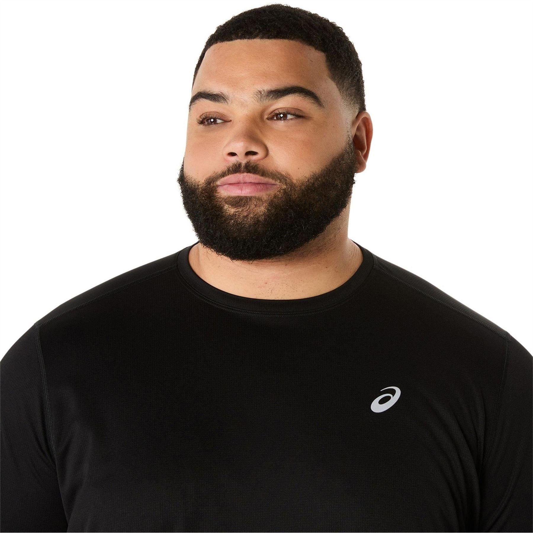 Black - Side - Asics Mens Core Long-Sleeved Running Top