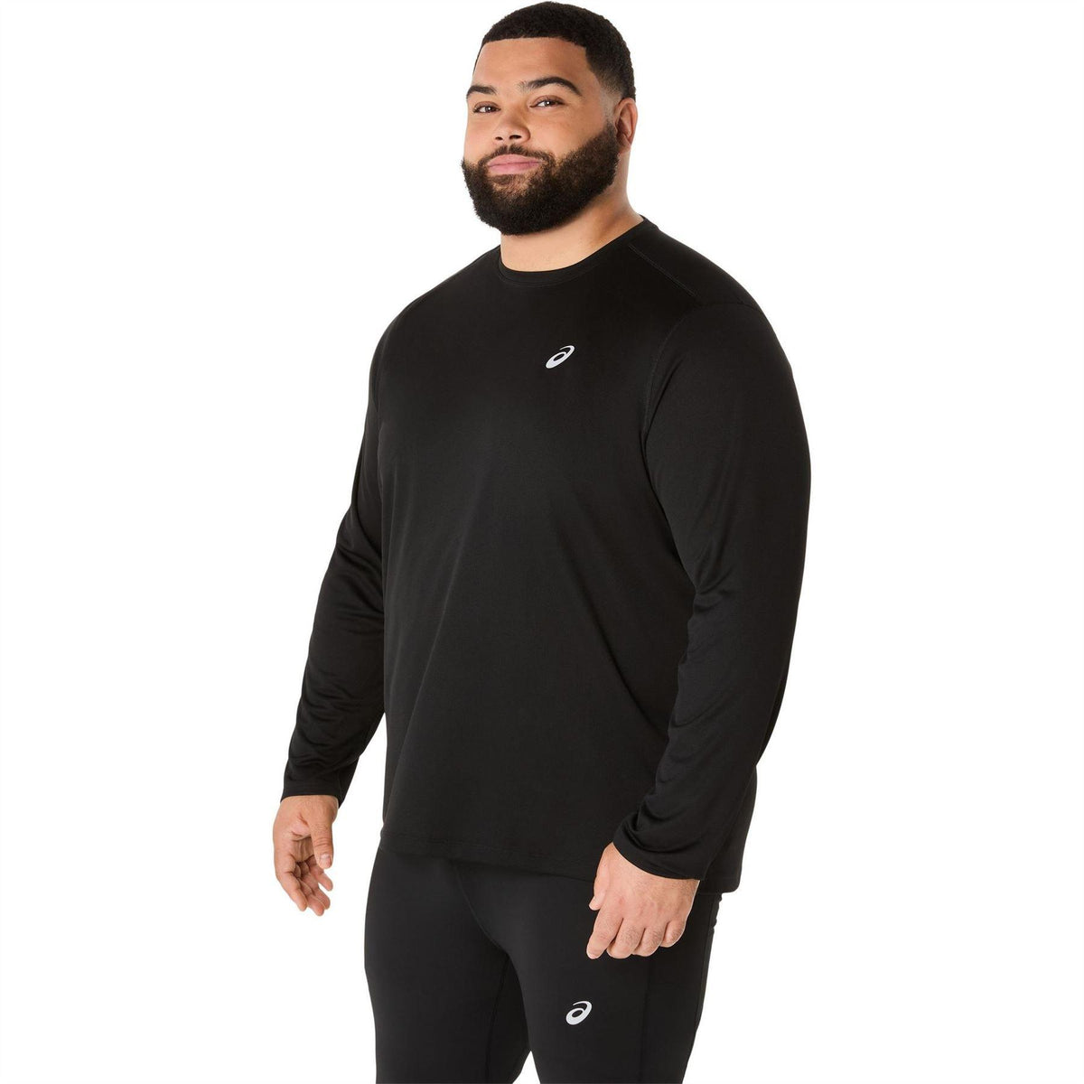 Black - Front - Asics Mens Core Long-Sleeved Running Top