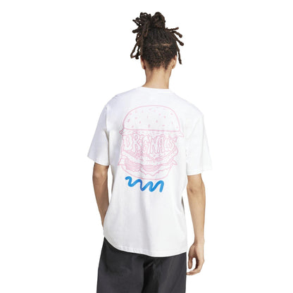 White - Back - Adidas Mens Q12 Street T-Shirt